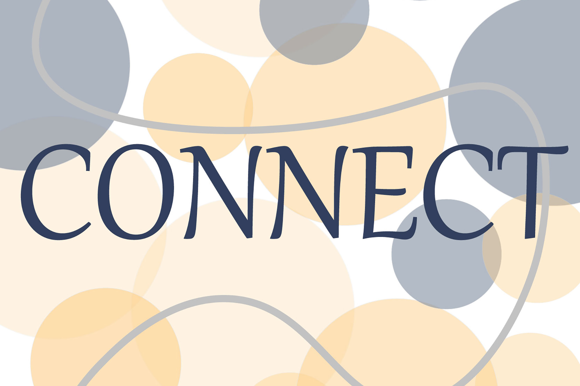tekst CONNECT op logo closeup